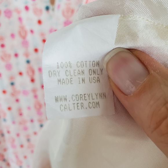 Corey Lynn Calter Cream Pink Print Strapless A-Line Midi Dress Women's Size 6 - Picture 6 of 6